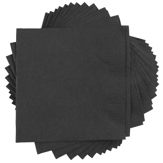 JAM Paper Small Beverage Napkins, 40ct. in Black | 5" x 5" | Michaels®